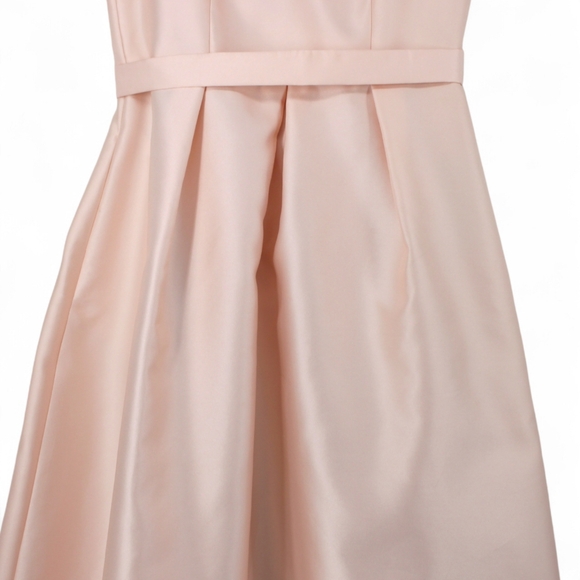 Alfred Sung Blush Satin High-Low Bridesmaid Evening Gown Dress Size 16 D723S - Picture 3 of 11